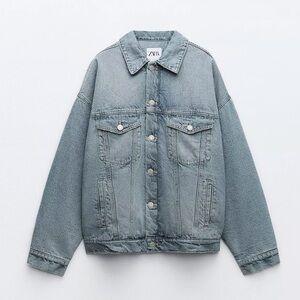 Zara Light Blue QUILTED DENIM
JACKET